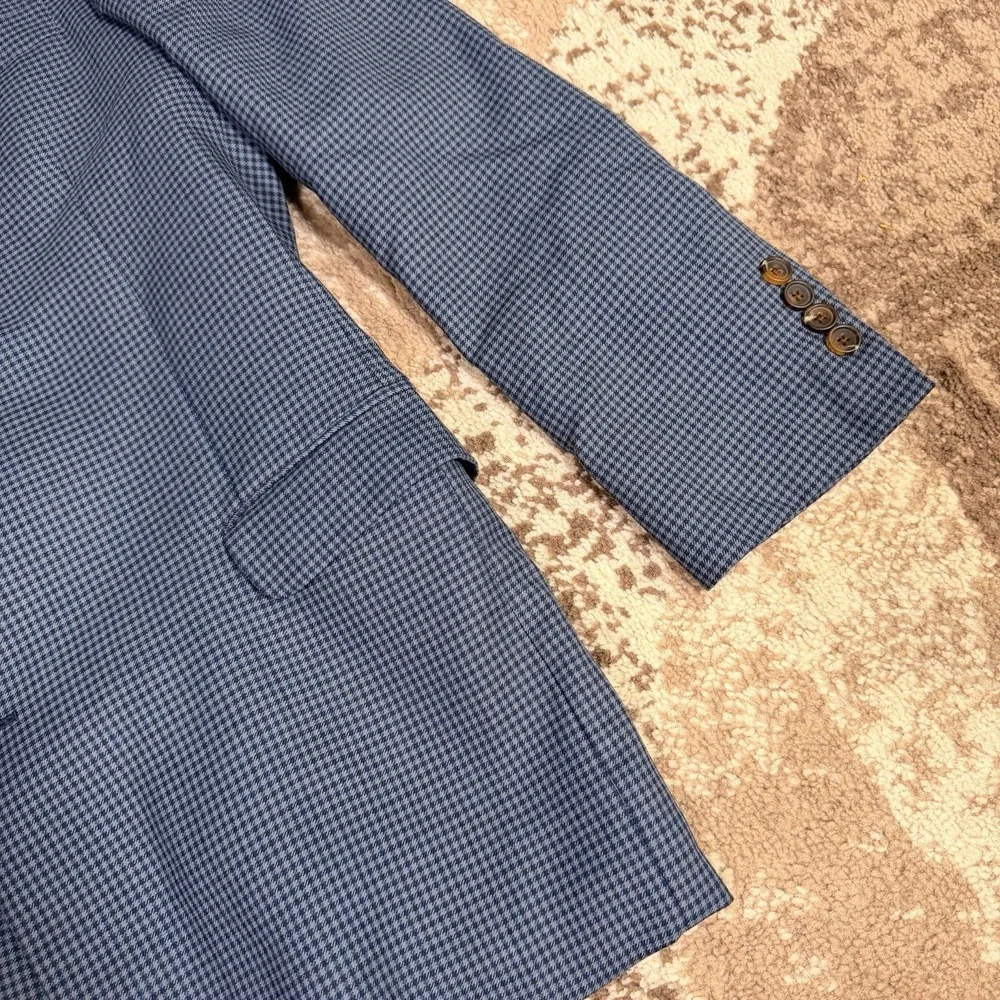 Brooks Brothers 346 Fitzgerald Fit Check Blazer Men 42R‎ Wool Old Money Sport